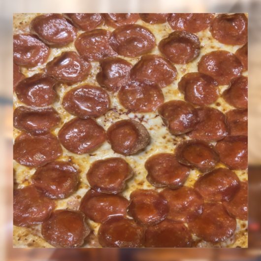 Pepperoni Pizza Raamsticker (Vel 2)