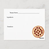 Pepperoni Pizza Recipe Card Briefkaart (Achterkant)