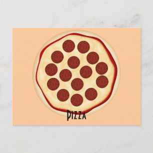 Pepperoni Pizza Recipe Card Briefkaart