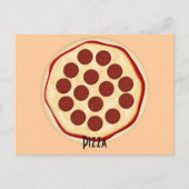 Pepperoni Pizza Recipe Card Briefkaart (Voorkant)