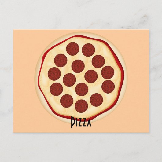 Pepperoni Pizza Recipe Card Briefkaart (Voorkant)