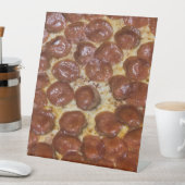 Pepperoni Pizza Reclamebord Met Voetstuk (Insitu)