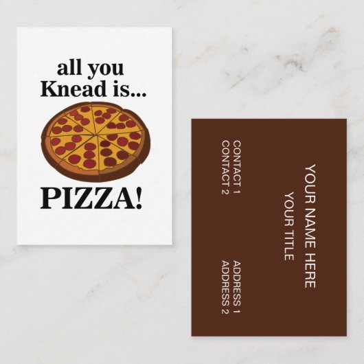 Pepperoni Pizza Restaurant Visitekaartje (Voorkant / Achterkant)