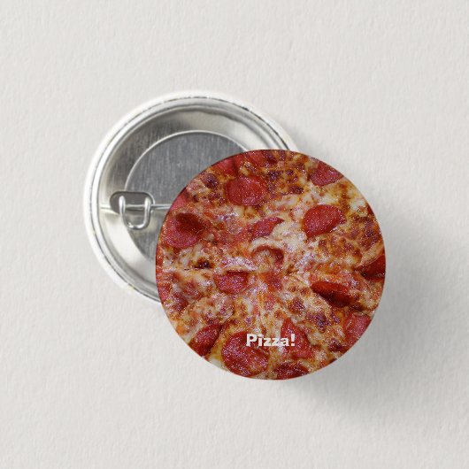 Pepperoni Pizza Ronde Button (Voorkant /achterkant)
