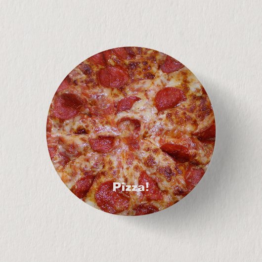 Pepperoni Pizza Ronde Button (Voorkant)