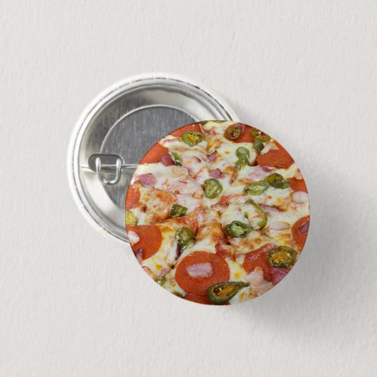 Pepperoni Pizza Ronde Button 3,2 Cm (Voorkant /achterkant)