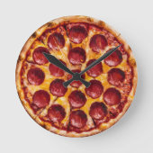 Pepperoni Pizza Ronde Klok (Voorkant)