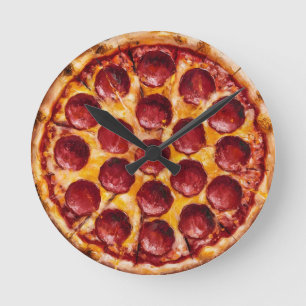 Pepperoni Pizza Ronde Klok