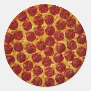 Pepperoni Pizza Ronde Sticker