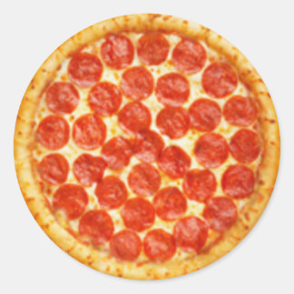 Pepperoni Pizza Ronde Sticker