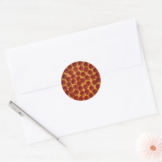 PEPPERONI PIZZA RONDE STICKER (Envelop)