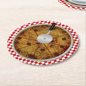 Pepperoni Pizza-Round Onderzetter set (Gebogen)