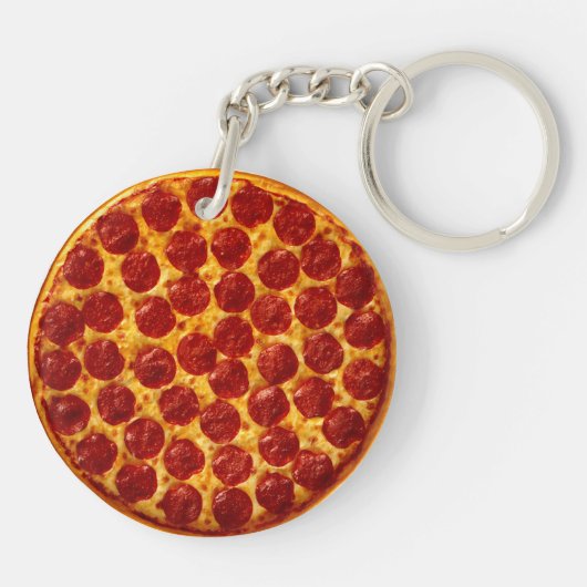 Pepperoni Pizza Sleutelhanger (Achterkant)