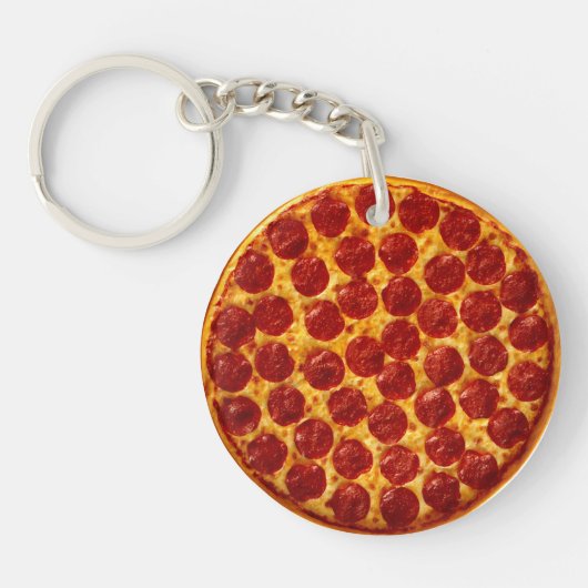 Pepperoni Pizza Sleutelhanger (Voorkant)