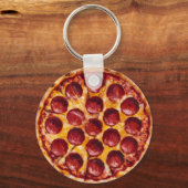 Pepperoni Pizza Sleutelhanger (Achterkant)