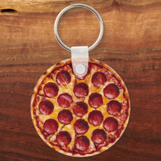 Pepperoni Pizza Sleutelhanger (Voorkant)
