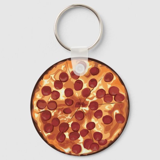 Pepperoni Pizza Sleutelhanger (Voorkant)