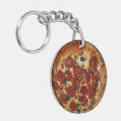 Pepperoni Pizza Sleutelhanger (Voorkant Links)