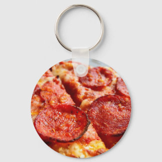 Pepperoni pizza sleutelhanger