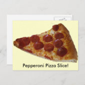 Pepperoni Pizza Slice Briefkaart (Voorkant / Achterkant)