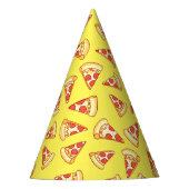 Pepperoni Pizza Slice Drawing Pattern Party Petten Feesthoedjes (Voorkant)