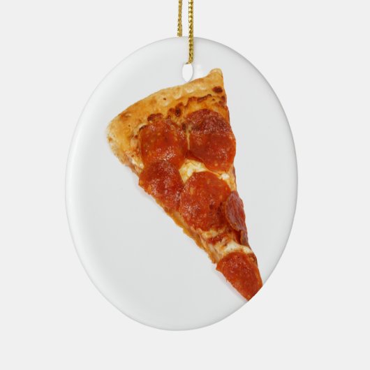 Pepperoni Pizza Slice Keramisch Ornament (Rechts)