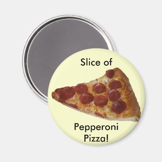 Pepperoni Pizza Slice Magnet (Voorkant / Achterkant)