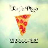 Pepperoni Pizza Slice Raamsticker (Vel 3)