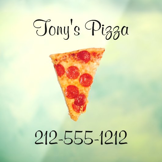 Pepperoni Pizza Slice Raamsticker (Vel 3)