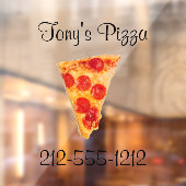Pepperoni Pizza Slice Raamsticker (Vel 2)