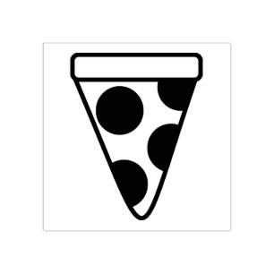 Pepperoni Pizza Slice Rubberstempel