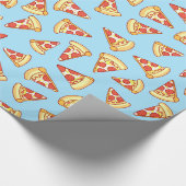 Pepperoni Pizza Slice Teken Pattern Gift Wrap Cadeaupapier (Hoek)