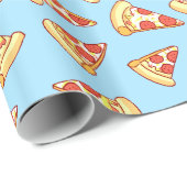 Pepperoni Pizza Slice Teken Pattern Gift Wrap Cadeaupapier (Rol Hoek)