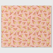 Pepperoni Pizza Slice Teken Pattern Gift Wrap Cadeaupapier (Vlak)