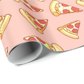 Pepperoni Pizza Slice Teken Pattern Gift Wrap Cadeaupapier (Rol Hoek)