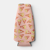 Pepperoni Pizza Slice Tekenpatroon Drink Koeler (Voorkant)