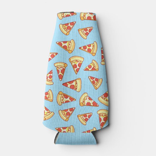 Pepperoni Pizza Slice Tekenpatroon Drink Koeler (Voorkant)