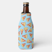 Pepperoni Pizza Slice Tekenpatroon Drink Koeler (Fles Voorkant)