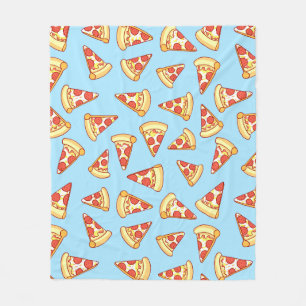 Pepperoni Pizza Slice Tting Pattern Blanket Fleece Deken