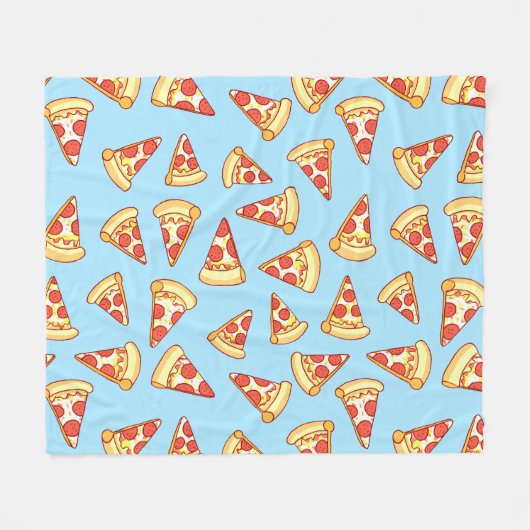 Pepperoni Pizza Slice Tting Pattern Blanket Fleece Deken (Voorkant (Horizontaal))