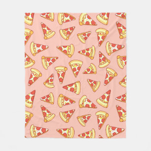 Pepperoni Pizza Slice Tting Pattern Blanket Fleece Deken