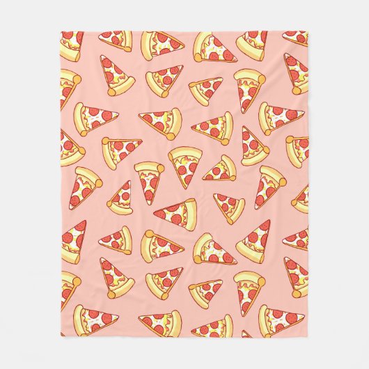 Pepperoni Pizza Slice Tting Pattern Blanket Fleece Deken (Voorkant)