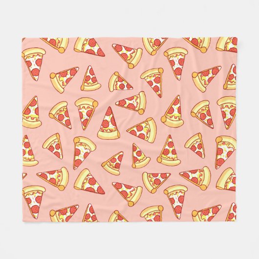 Pepperoni Pizza Slice Tting Pattern Blanket Fleece Deken (Voorkant (Horizontaal))