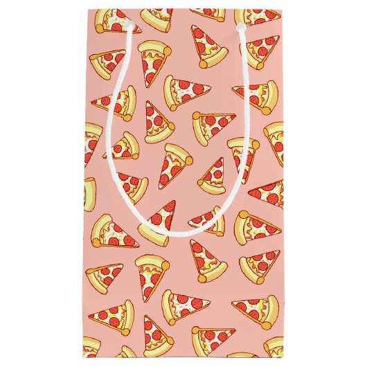Pepperoni Pizza Slice Tting Pattern Gift Bag Klein Cadeauzakje (Voorkant)