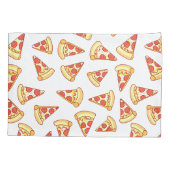 Pepperoni Pizza Slice Tting Pattern Pillowcase Kussensloop (Achterkant)