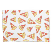 Pepperoni Pizza Slice Tting Pattern Pillowcase Kussensloop (Voorkant)