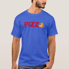 Pepperoni Pizza Slice Typographic Logo T-shirt