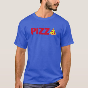 Pepperoni Pizza Slice Typographic Logo T-shirt