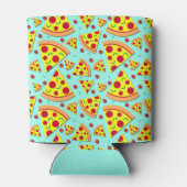 Pepperoni Pizza Slices Emoji Voedsel Patroon Blikjeskoeler (Achterkant)