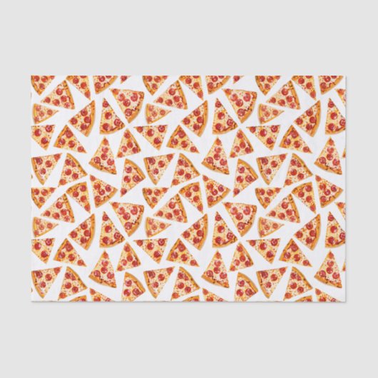 Pepperoni Pizza Slices Fun Crazy Tissuepapier (Voorkant)